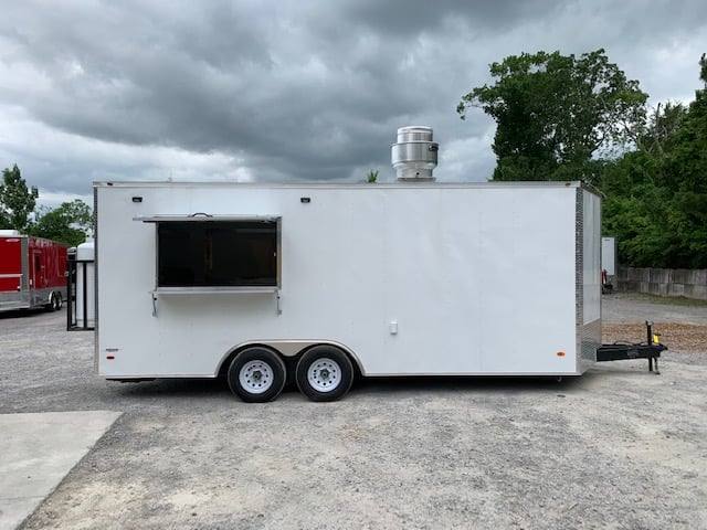504-8.5-x-20-white-v-nose-concession-food-trailer-with-appliances-9.jpg 8.5' x 20' White V-Nose Concession Food Trailer with Appliances