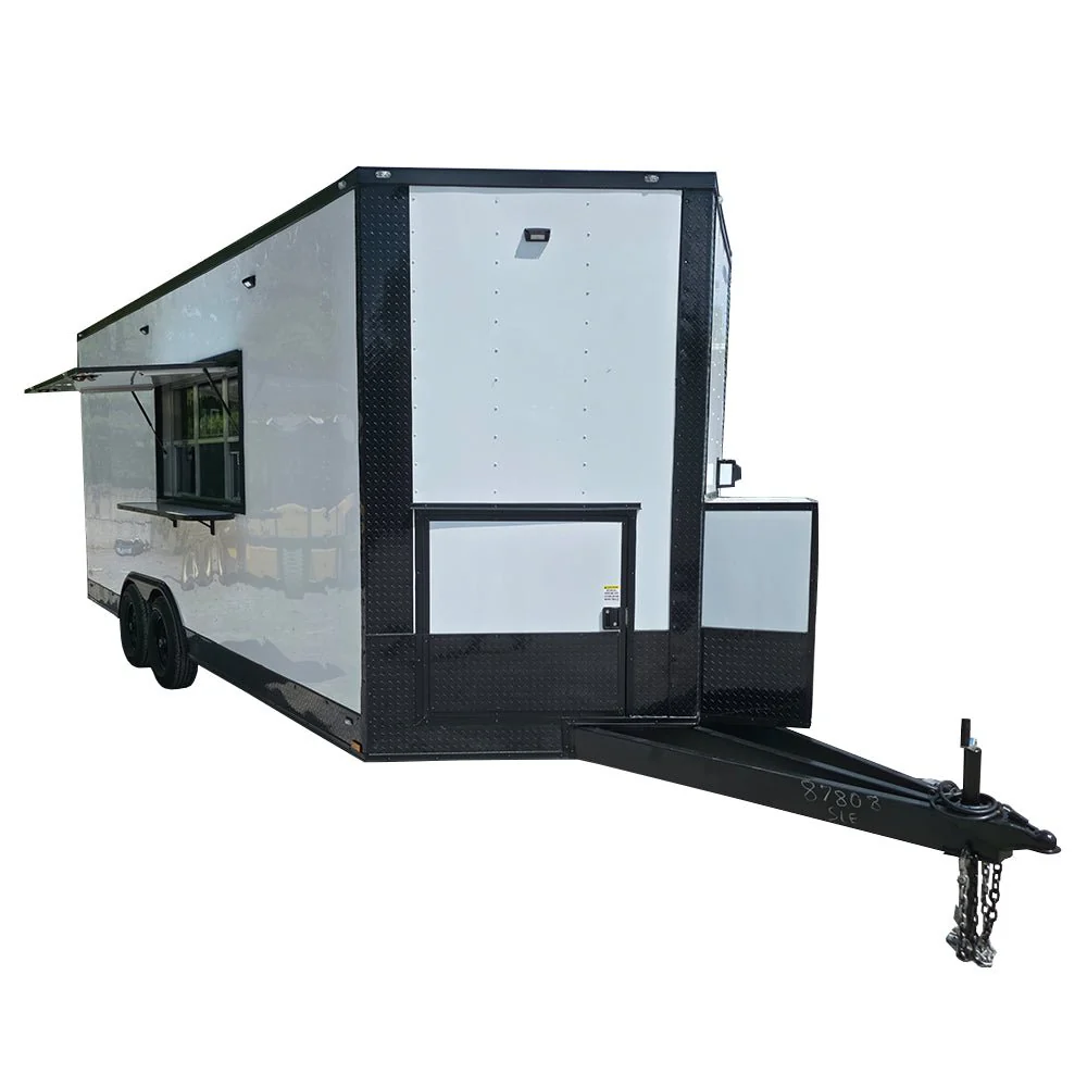 506-8.5-x-20-white-w-blackout-concession-trailer-food-event-catering-1.webp 8.5' X 20' White W/ Blackout Concession Trailer Food Event Catering