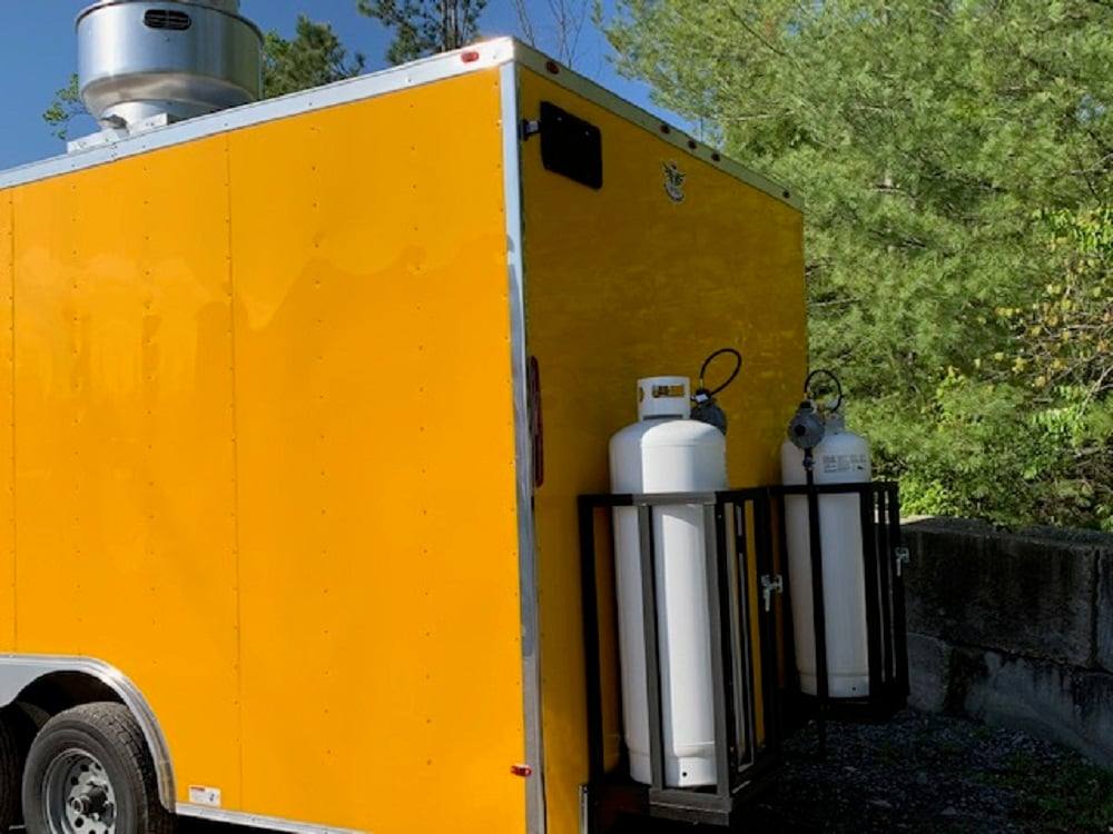 8.5' x 20' Yellow Concession Food Trailer