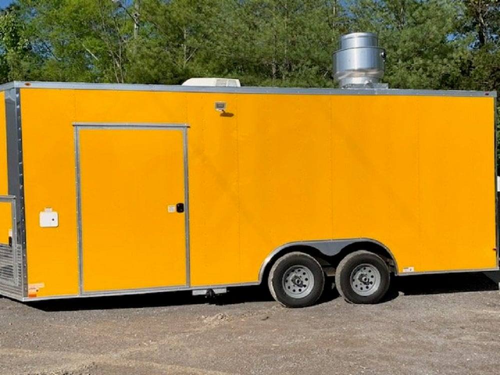 8.5' x 20' Yellow Concession Food Trailer