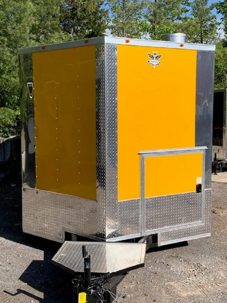 8.5' x 20' Yellow Concession Food Trailer