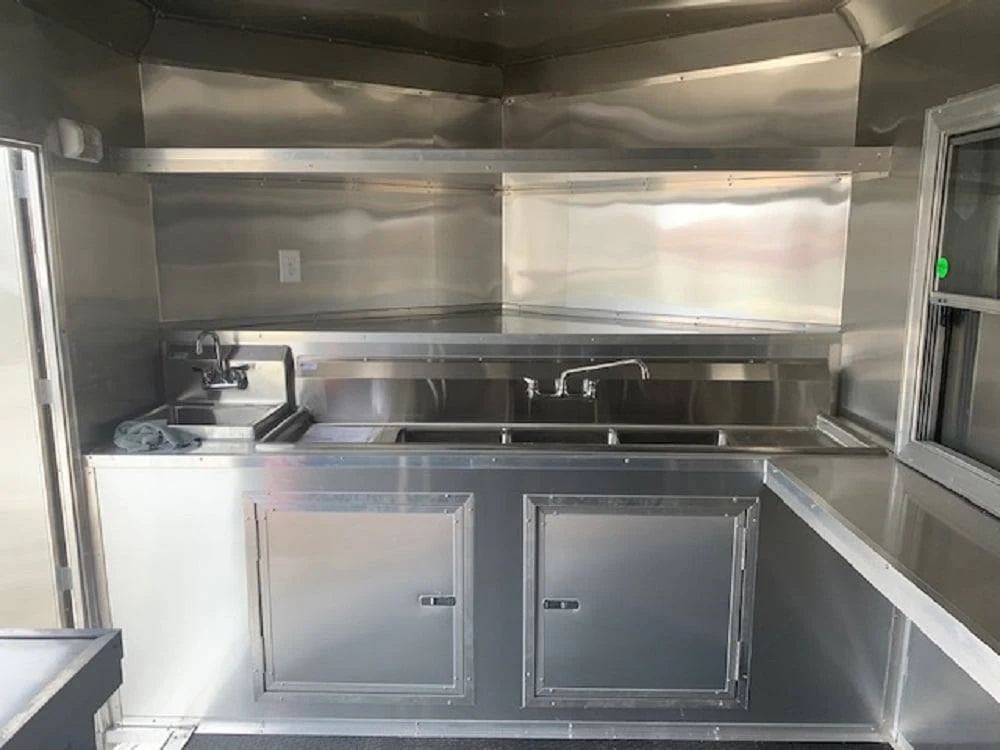 8.5' x 20' Yellow Concession Food Trailer