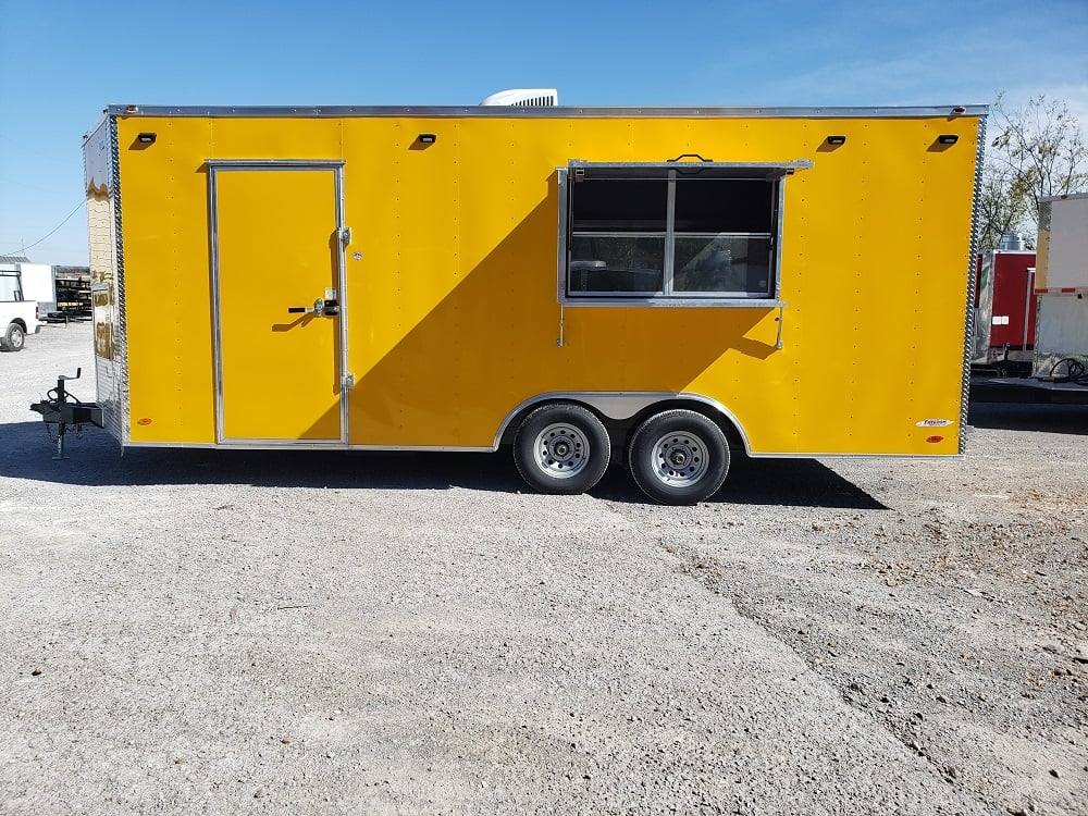 509-8.5-x-20-yellow-event-catering-concession-food-trailer-1.jpg 8.5' x 20' Yellow Event Catering Concession Food Trailer