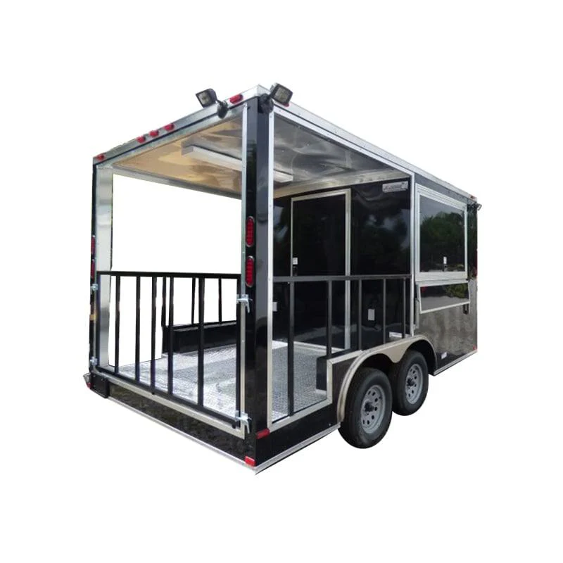 51-8.5-x-14-black-concession-bbq-food-event-catering-trailer-1.webp 8.5' x 14' Black Concession BBQ Food Event Catering Trailer