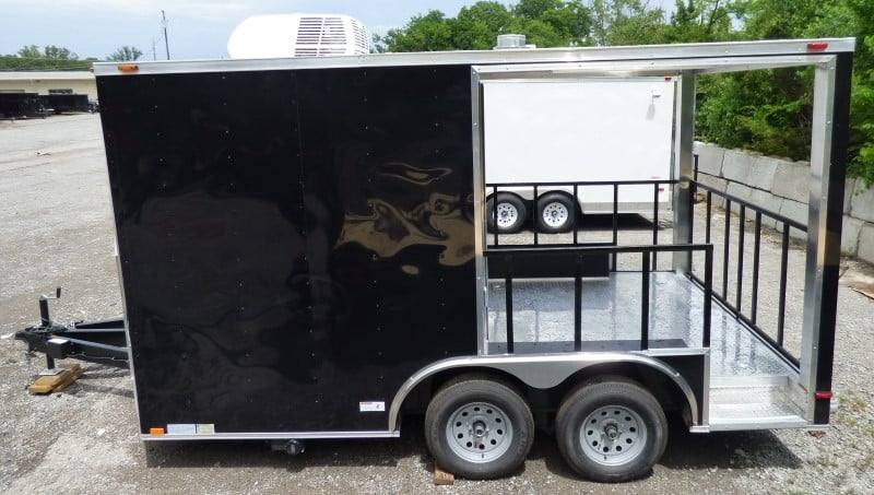 51-8.5-x-14-black-concession-bbq-food-event-catering-trailer-12.jpg 8.5' x 14' Black Concession BBQ Food Event Catering Trailer