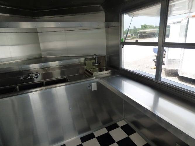 51-8.5-x-14-black-concession-bbq-food-event-catering-trailer-15.jpg 8.5' x 14' Black Concession BBQ Food Event Catering Trailer