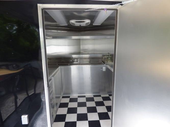 51-8.5-x-14-black-concession-bbq-food-event-catering-trailer-27.jpg 8.5' x 14' Black Concession BBQ Food Event Catering Trailer