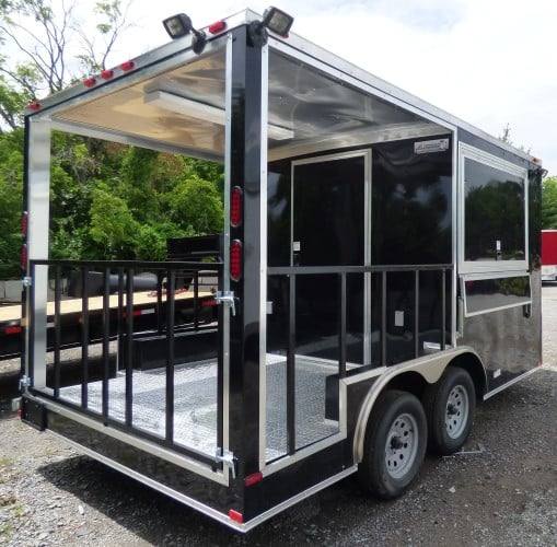 51-8.5-x-14-black-concession-bbq-food-event-catering-trailer-6.jpg 8.5' x 14' Black Concession BBQ Food Event Catering Trailer