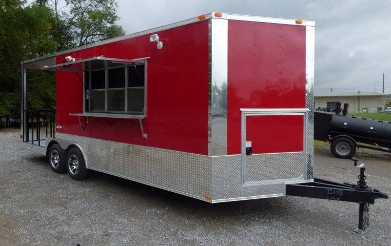 511-8.5-x-21-victory-red-event-catering-concession-food-trailer-10.jpg 8.5' x 21' Victory Red Event Catering Concession Food Trailer