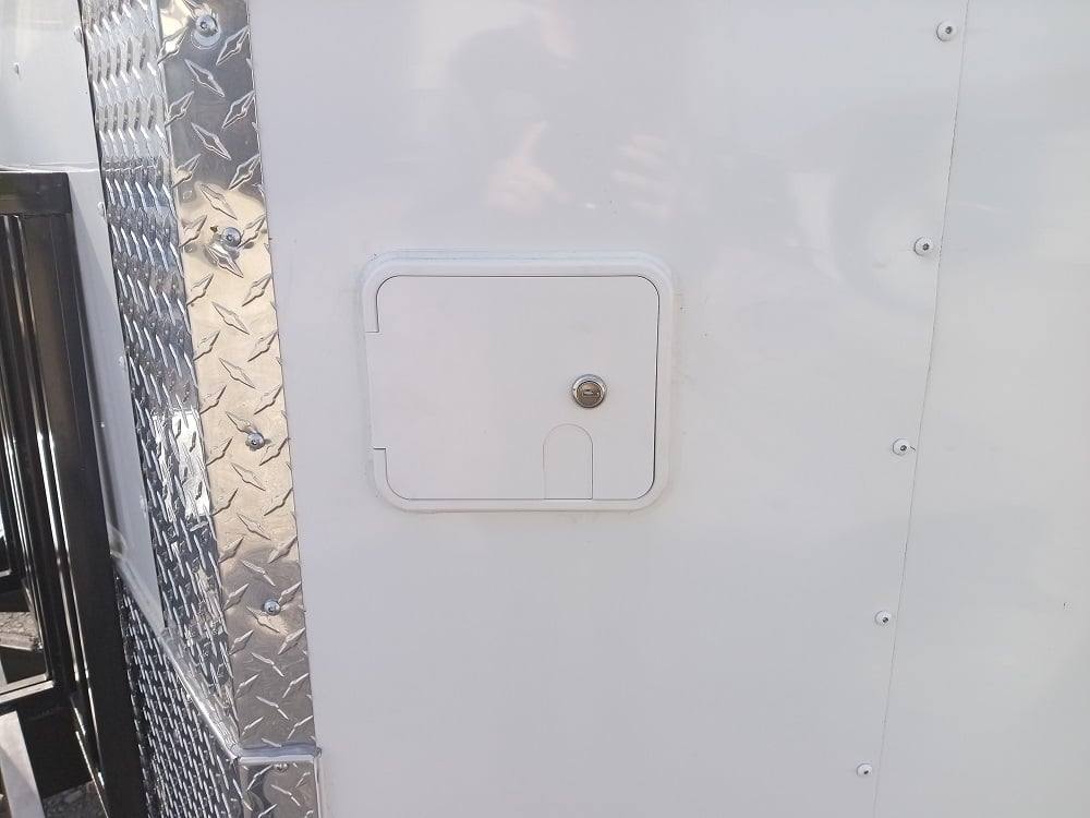 512-8.5-x-21-white-porch-style-bbq-vending-concession-trailer-with-appliances-14.jpg 8.5' x 21' White Porch Style BBQ Vending Concession Trailer with Appliances