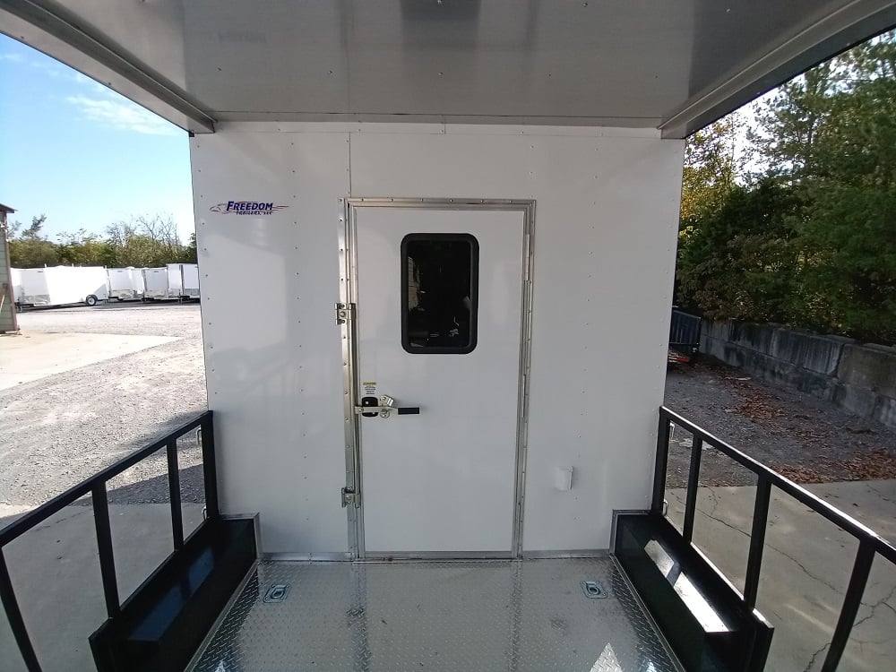 512-8.5-x-21-white-porch-style-bbq-vending-concession-trailer-with-appliances-21.jpg 8.5' x 21' White Porch Style BBQ Vending Concession Trailer with Appliances