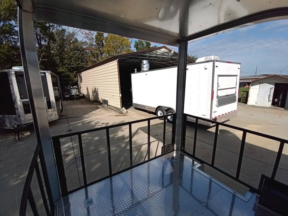 512-8.5-x-21-white-porch-style-bbq-vending-concession-trailer-with-appliances-22.jpg 8.5' x 21' White Porch Style BBQ Vending Concession Trailer with Appliances
