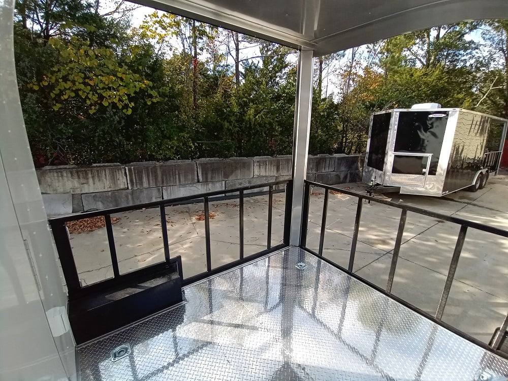 512-8.5-x-21-white-porch-style-bbq-vending-concession-trailer-with-appliances-23.jpg 8.5' x 21' White Porch Style BBQ Vending Concession Trailer with Appliances