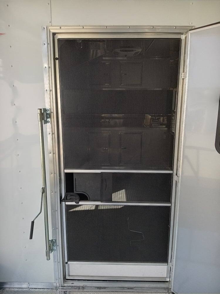 512-8.5-x-21-white-porch-style-bbq-vending-concession-trailer-with-appliances-37.jpg 8.5' x 21' White Porch Style BBQ Vending Concession Trailer with Appliances