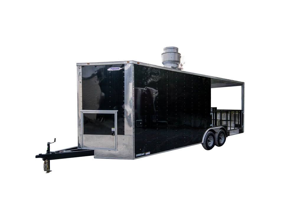 8.5' x 22' Black BBQ Concession Trailer with Appliances