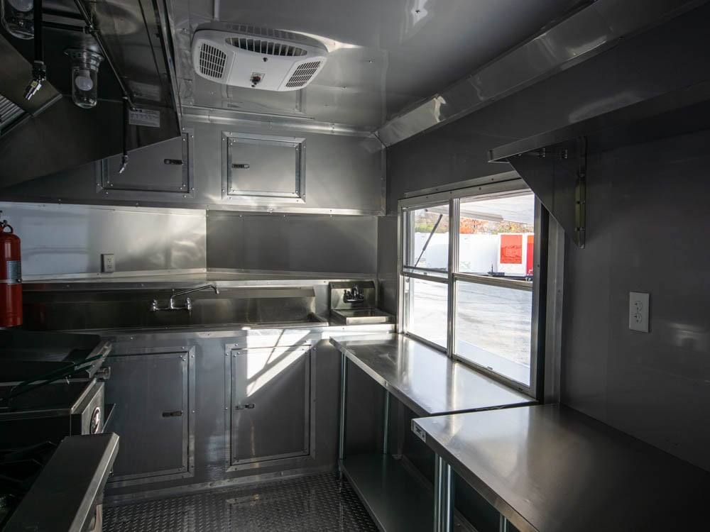 8.5' x 22' Black BBQ Concession Trailer with Appliances