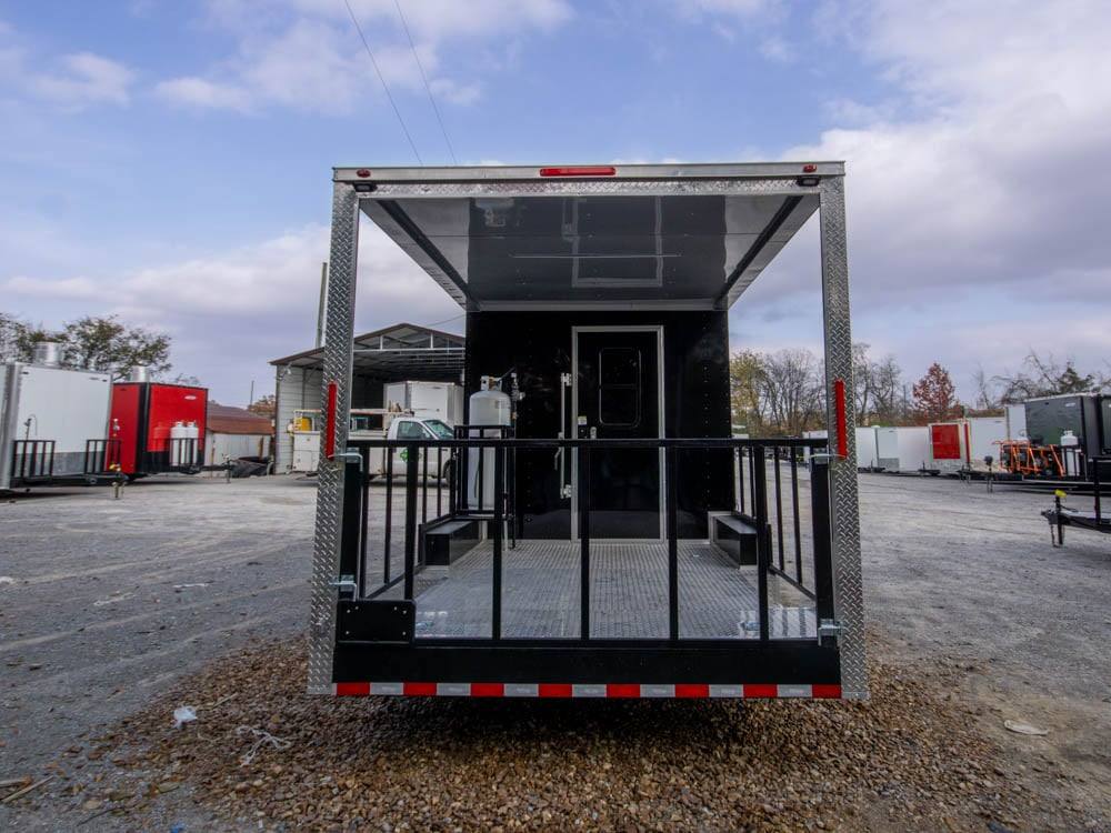 8.5' x 22' Black BBQ Concession Trailer with Appliances