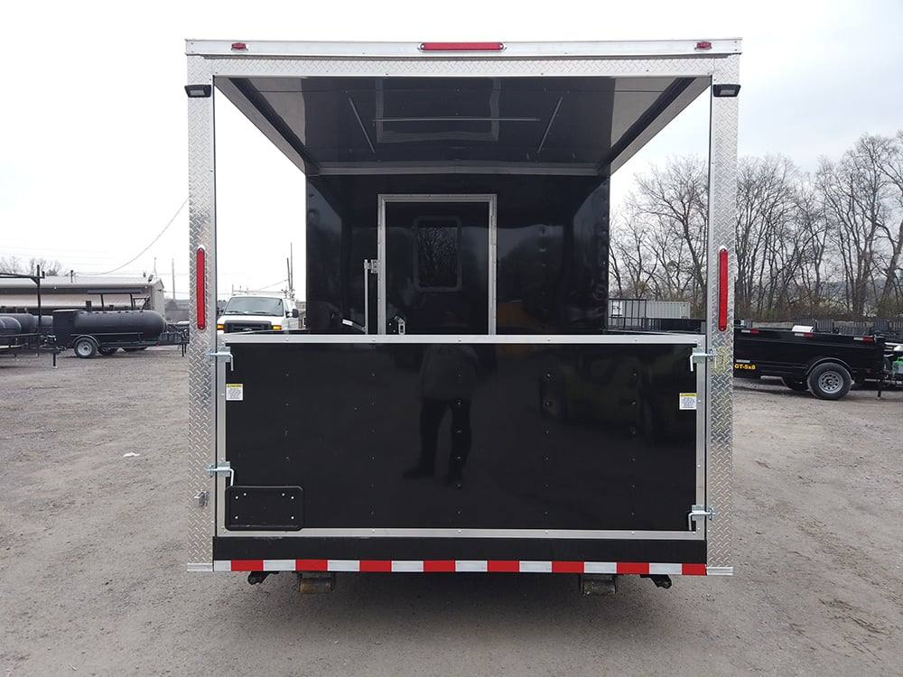 514-8.5-x-22-black-bbq-porch-concession-food-event-trailer-10.jpg 8.5' x 22' Black BBQ Porch Concession Food Event Trailer