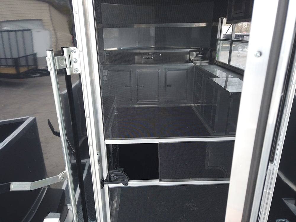 514-8.5-x-22-black-bbq-porch-concession-food-event-trailer-2.jpg 8.5' x 22' Black BBQ Porch Concession Food Event Trailer