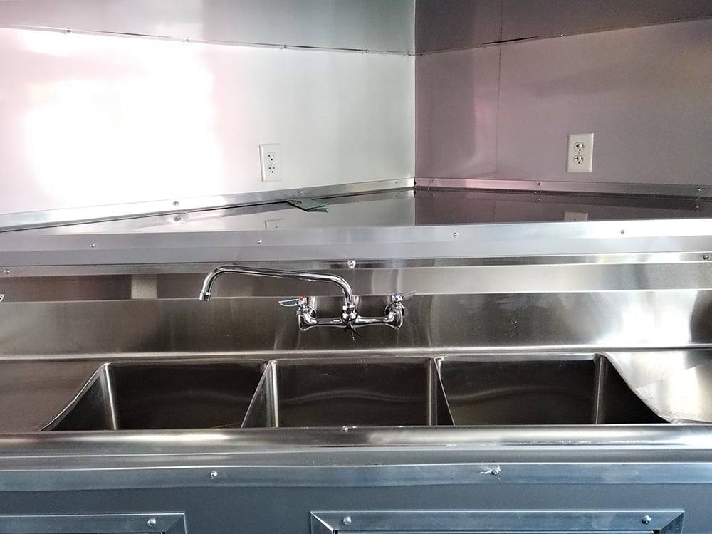 8.5' x 22' Black BBQ Porch Concession Food Trailer