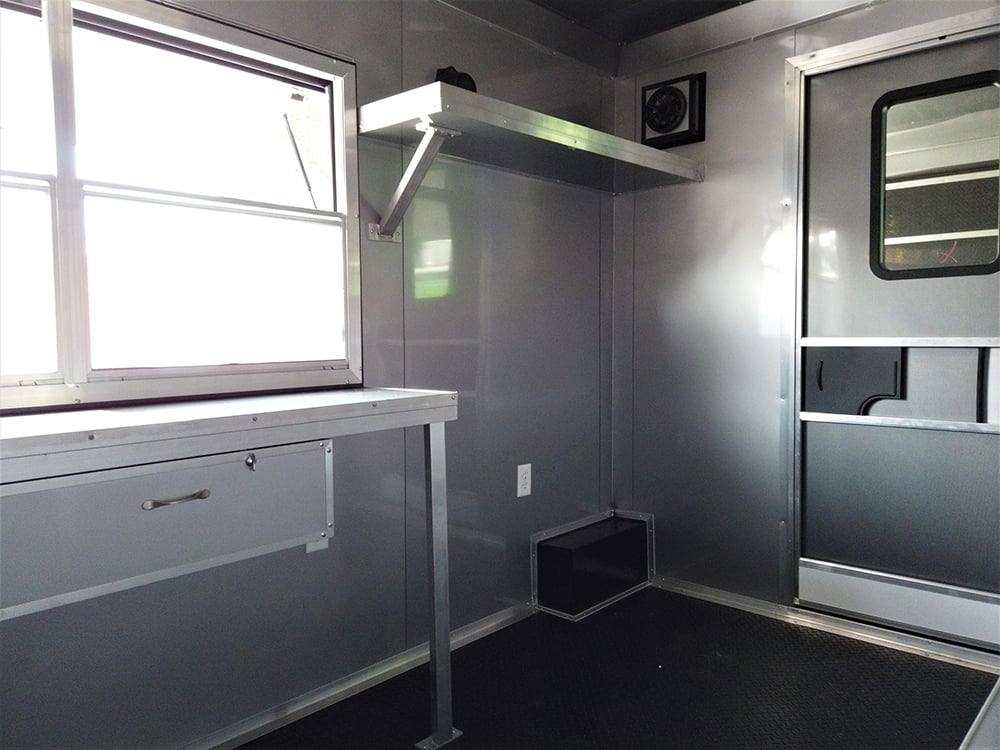 8.5' x 22' Black BBQ Porch Concession Food Trailer
