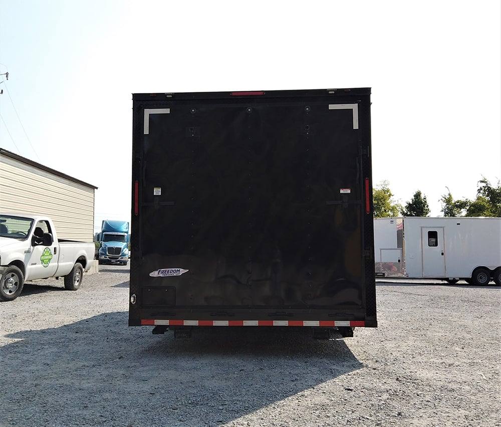 8.5' x 22' Black BBQ Porch Concession Food Trailer