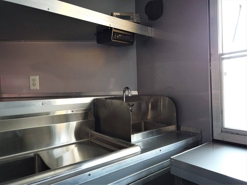 8.5' x 22' Black BBQ Porch Concession Food Trailer