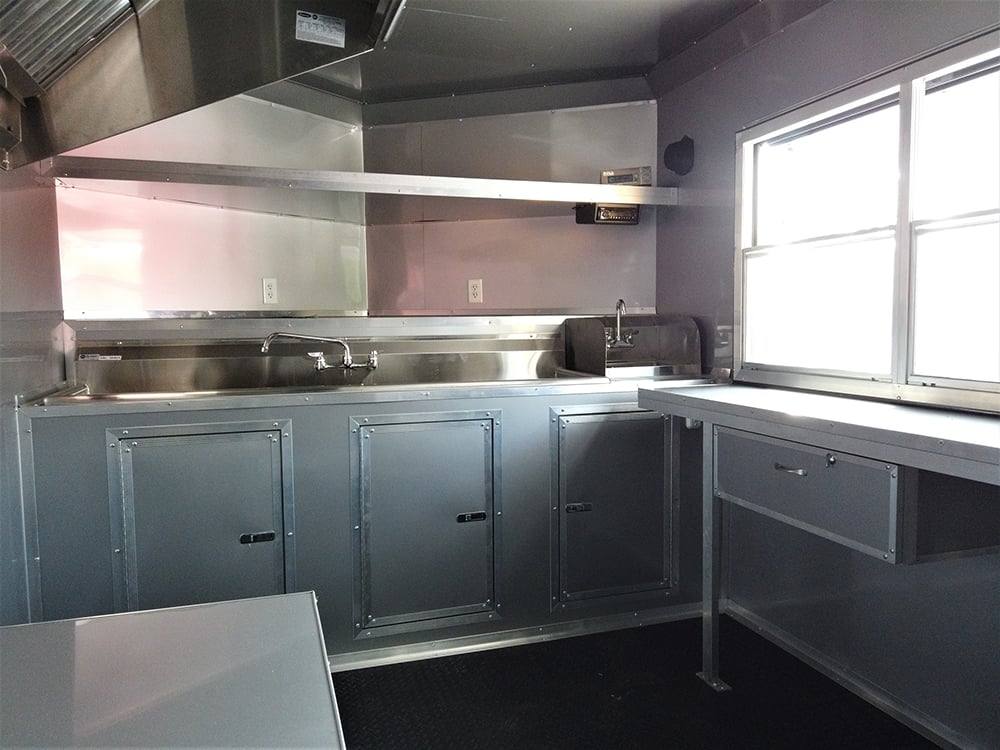 8.5' x 22' Black BBQ Porch Concession Food Trailer