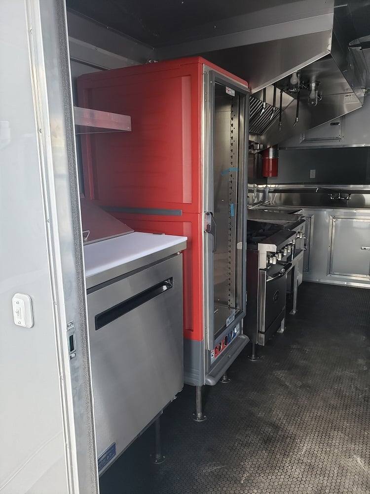 8.5' x 22' Black BBQ Porch Concession Trailer With Appliances