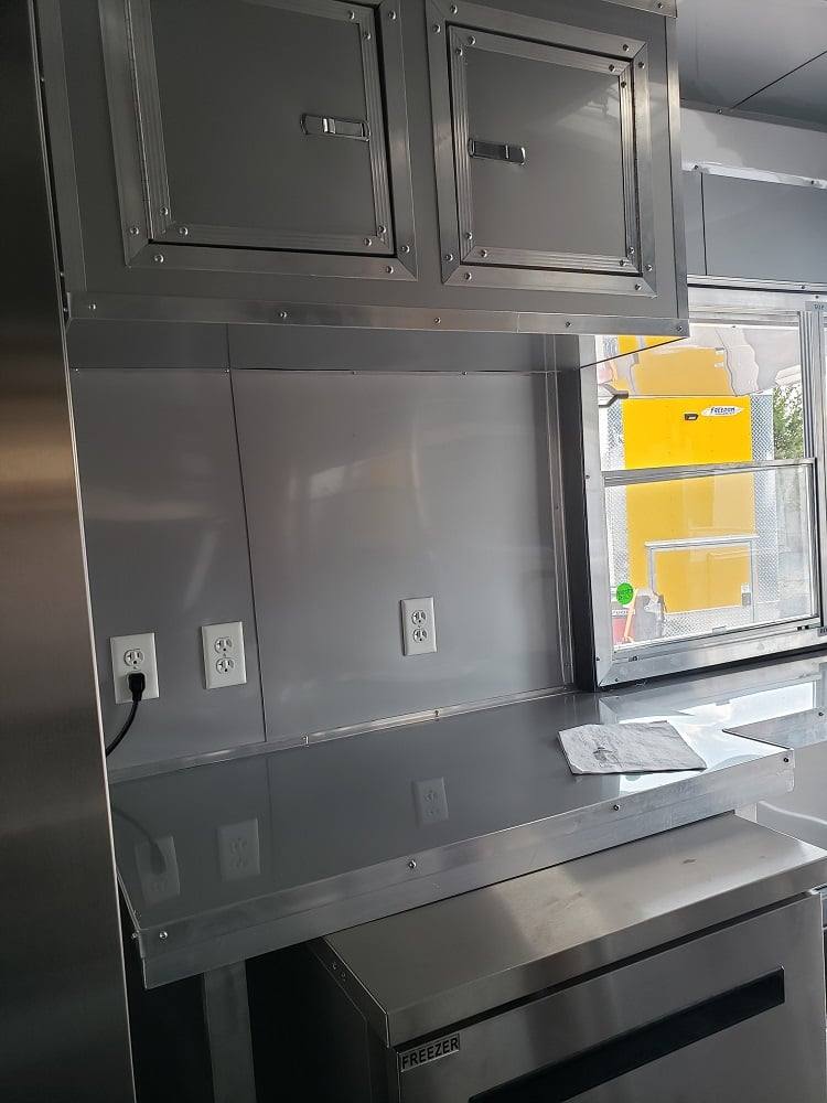8.5' x 22' Black BBQ Porch Concession Trailer With Appliances