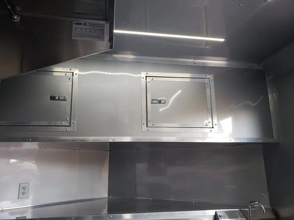 8.5' x 22' Black BBQ Porch Concession Trailer With Appliances