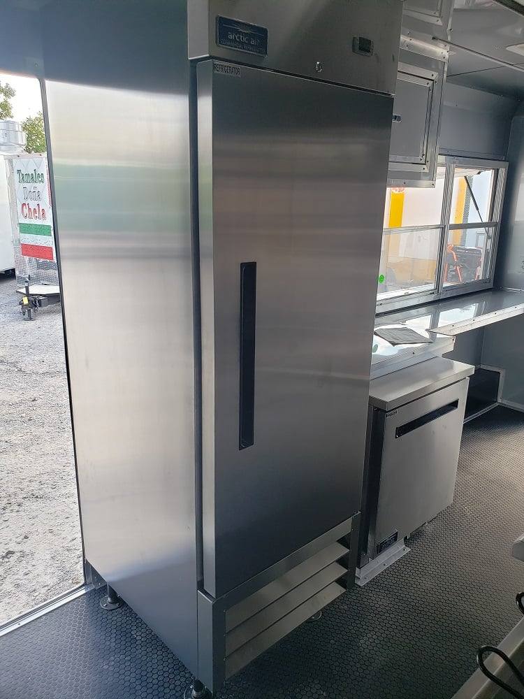 8.5' x 22' Black BBQ Porch Concession Trailer With Appliances