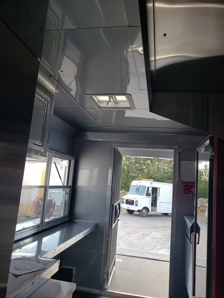 8.5' x 22' Black BBQ Porch Concession Trailer With Appliances
