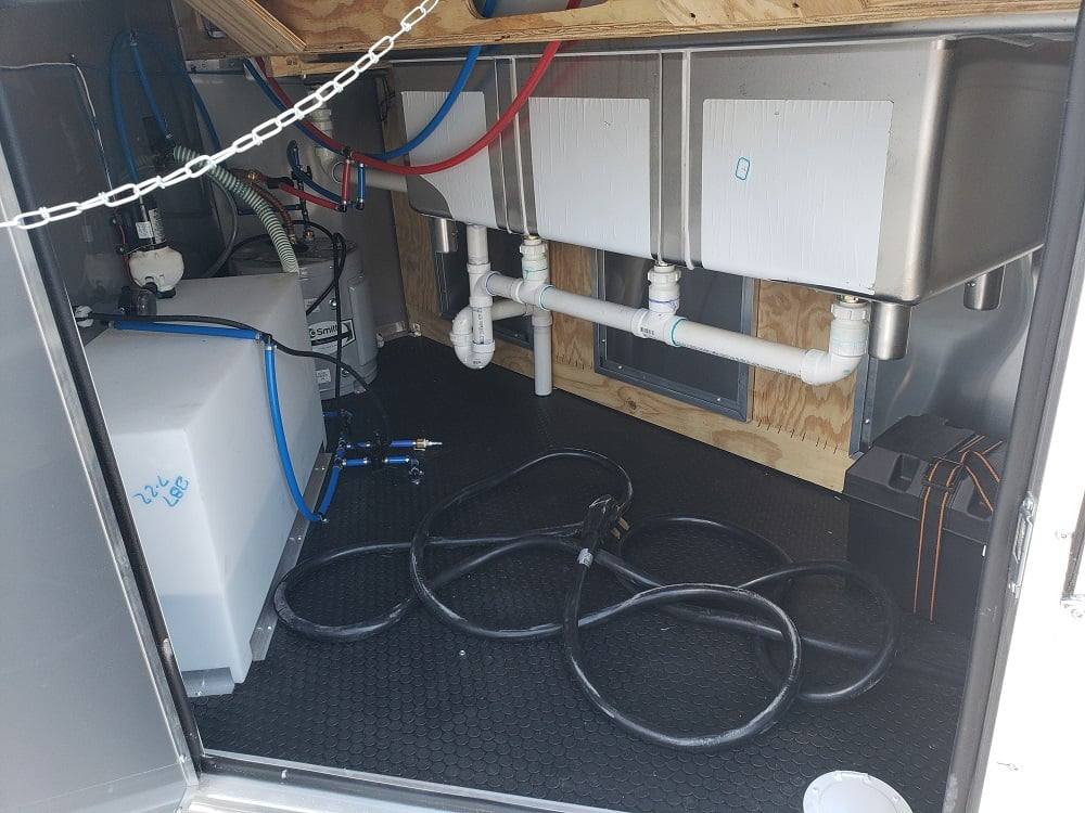 8.5' x 22' Black BBQ Porch Concession Trailer With Appliances