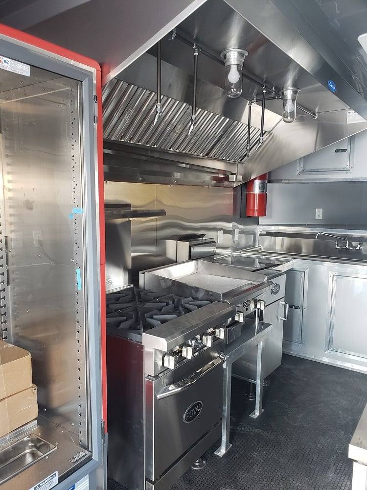 8.5' x 22' Black BBQ Porch Concession Trailer With Appliances