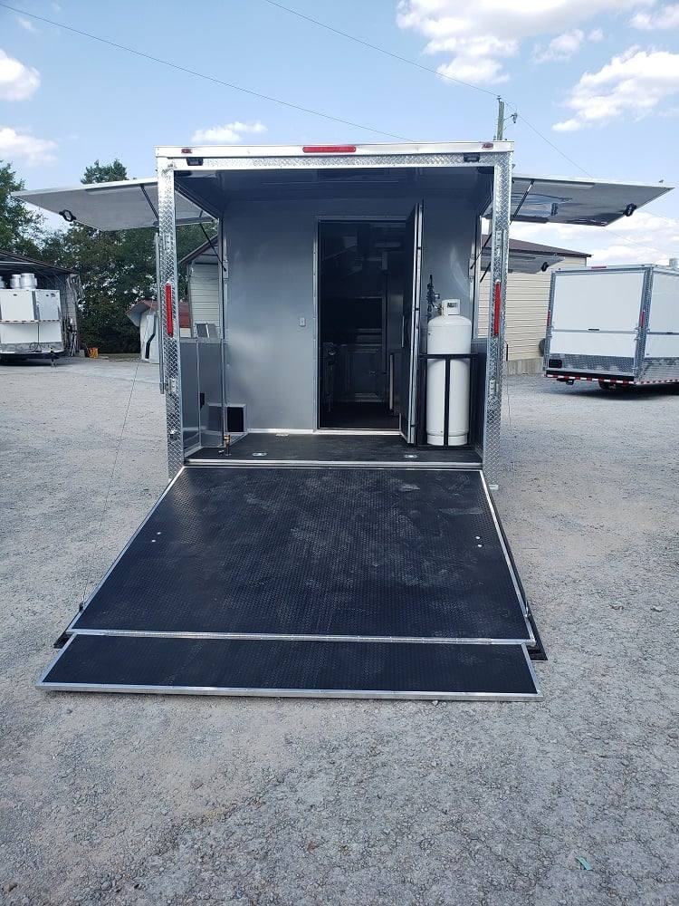 8.5' x 22' Black BBQ Porch Concession Trailer With Appliances