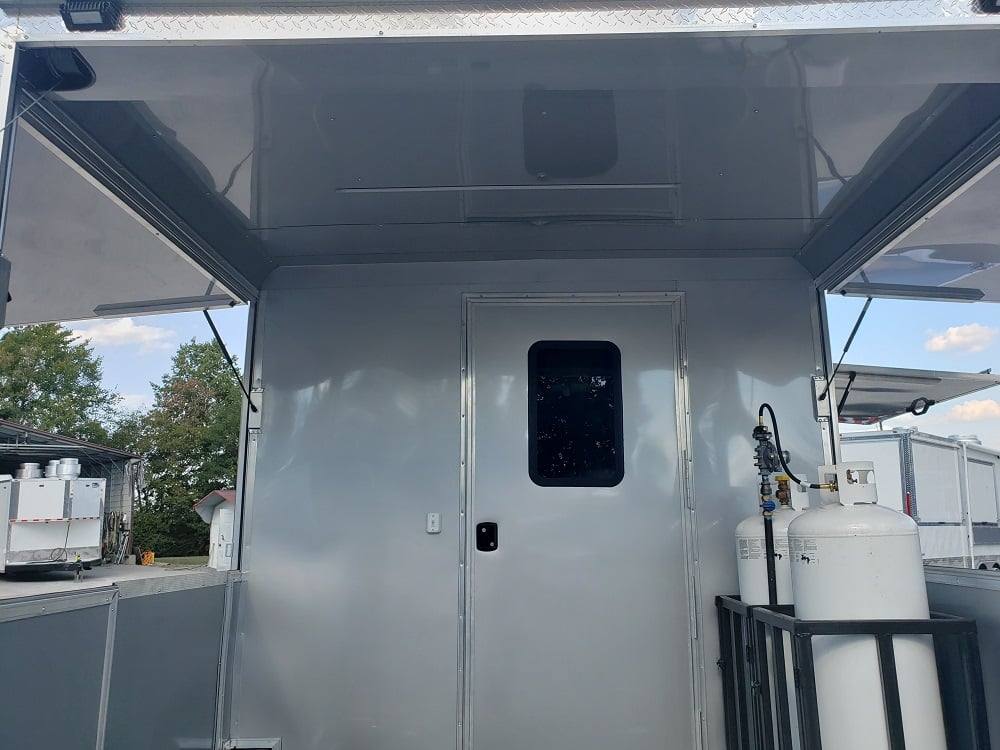 8.5' x 22' Black BBQ Porch Concession Trailer With Appliances