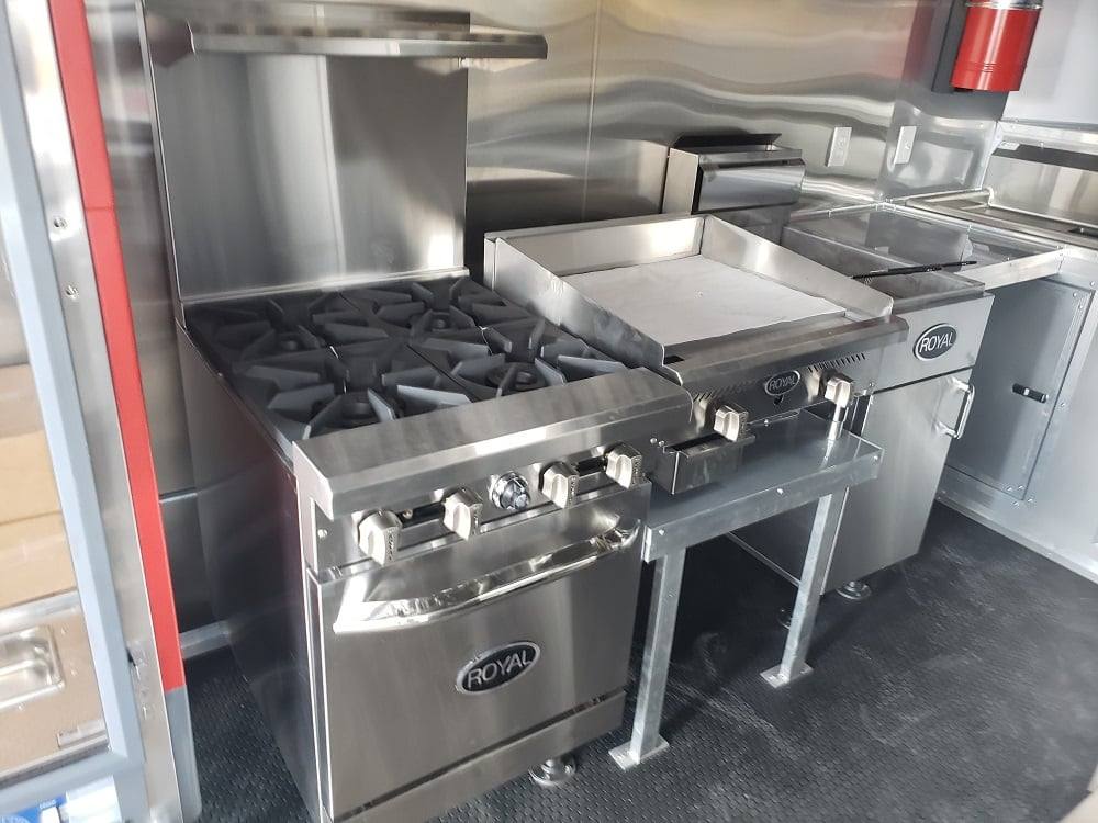 8.5' x 22' Black BBQ Porch Concession Trailer With Appliances