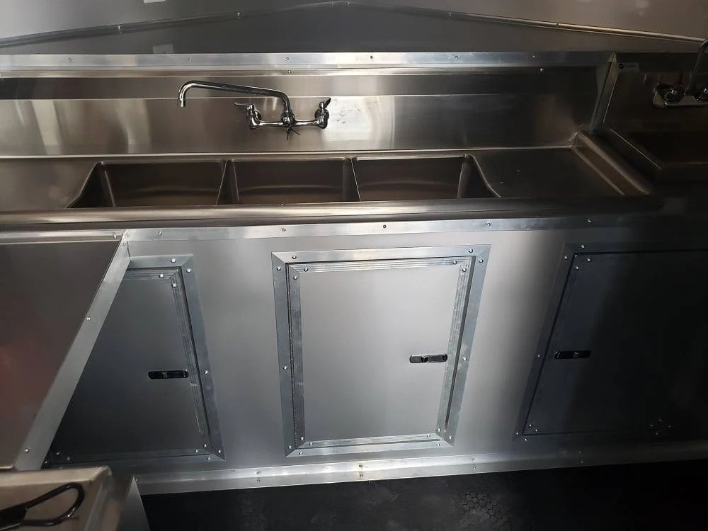 8.5' x 22' Black BBQ Porch Concession Trailer With Appliances
