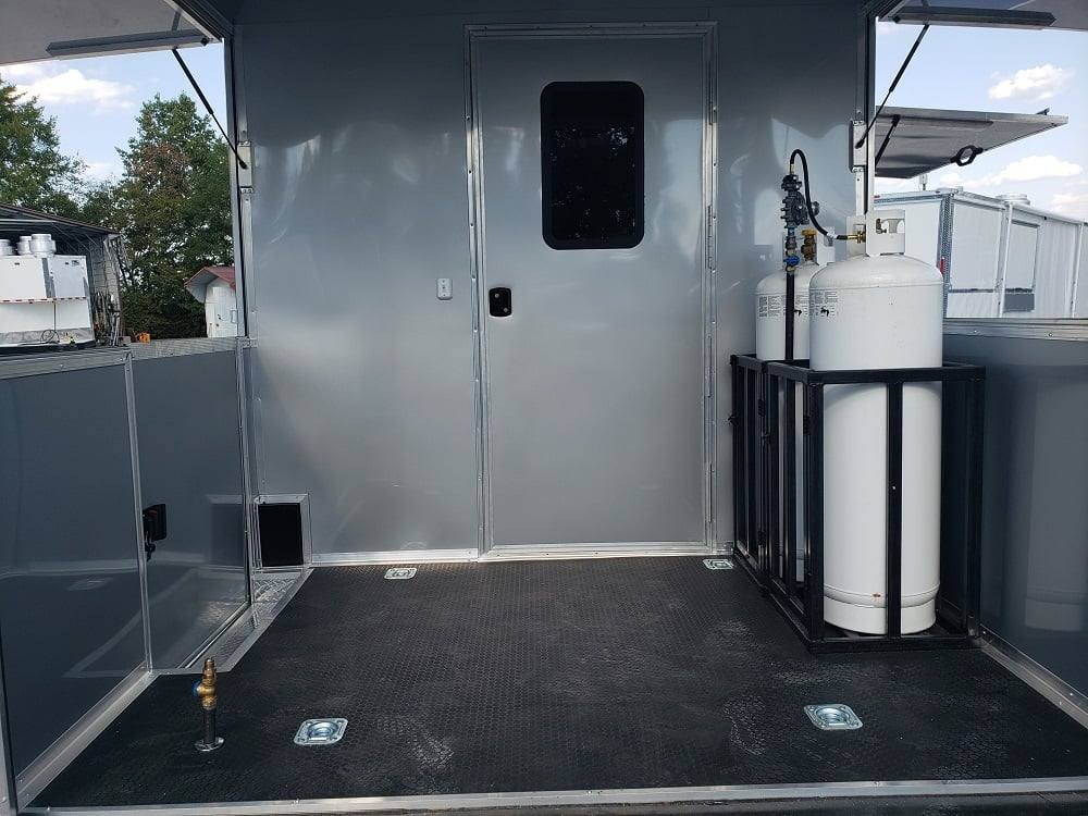 8.5' x 22' Black BBQ Porch Concession Trailer With Appliances