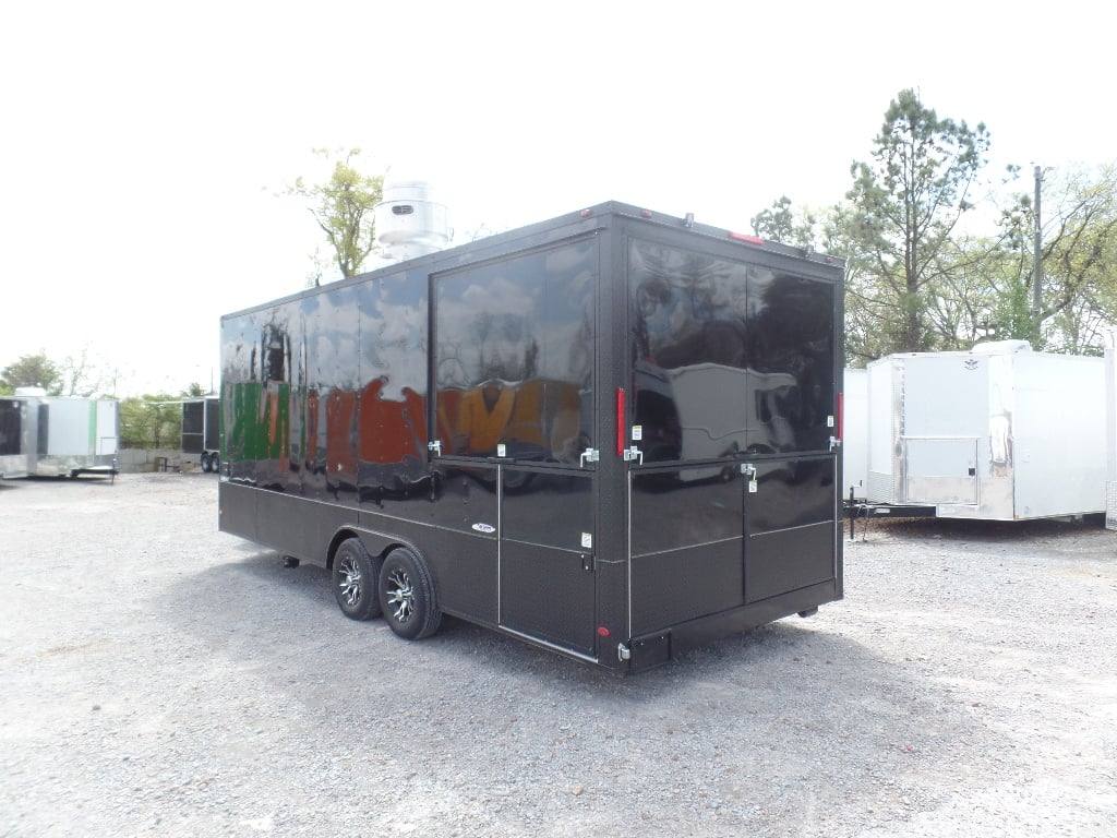 518-8.5-x-22-black-concession-bbq-food-event-catering-trailer-10.jpg 8.5' x 22' Black Concession BBQ Food Event Catering Trailer