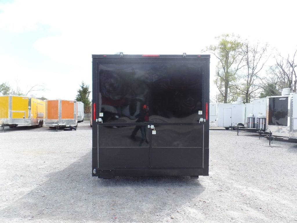 518-8.5-x-22-black-concession-bbq-food-event-catering-trailer-16.jpg 8.5' x 22' Black Concession BBQ Food Event Catering Trailer