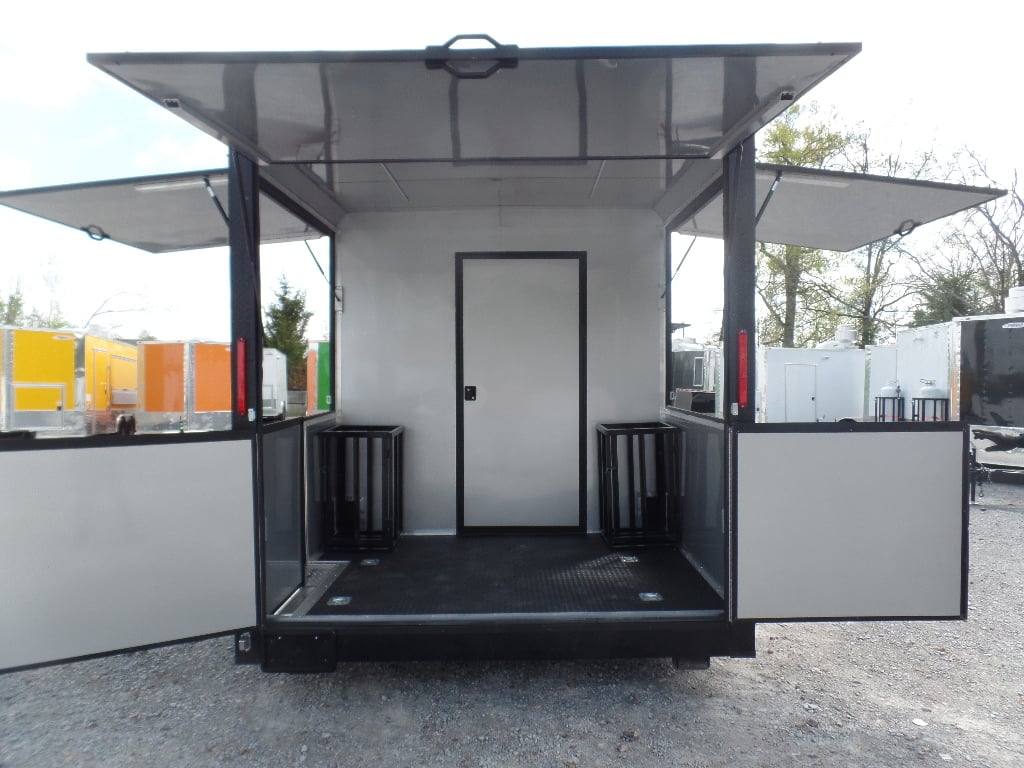 518-8.5-x-22-black-concession-bbq-food-event-catering-trailer-19.jpg 8.5' x 22' Black Concession BBQ Food Event Catering Trailer