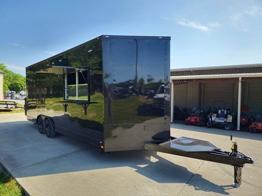519-8.5-x-22-black-concession-trailer-food-event-catering-1.jpg 8.5' X 22' Black Concession Trailer Food Event Catering