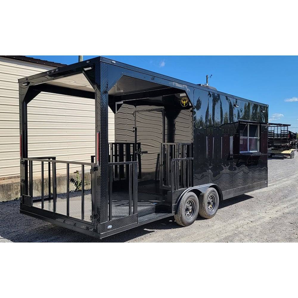 520-8.5-x-22-black-concession-trailer-food-event-catering-bbq-15.jpg 8.5' X 22' Black Concession Trailer Food Event Catering BBQ