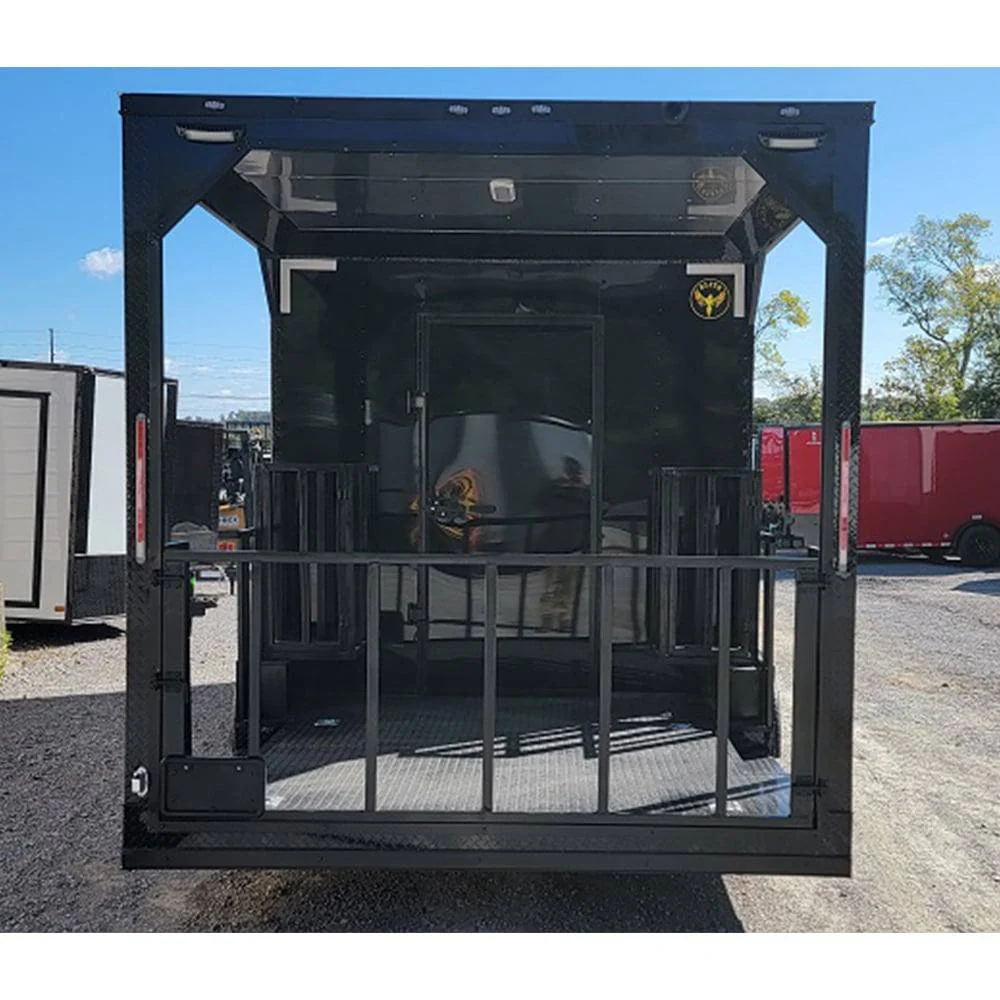 520-8.5-x-22-black-concession-trailer-food-event-catering-bbq-6.webp 8.5' X 22' Black Concession Trailer Food Event Catering BBQ