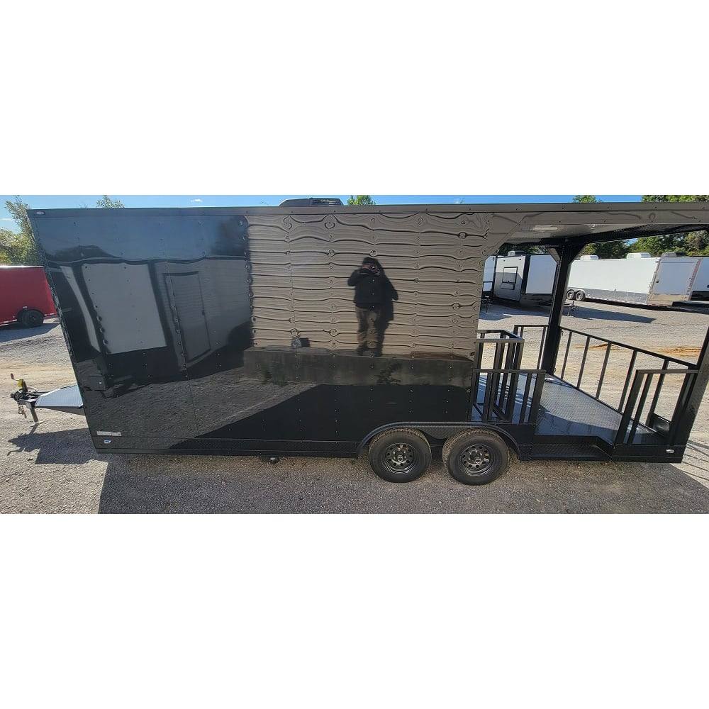 520-8.5-x-22-black-concession-trailer-food-event-catering-bbq-8.jpg 8.5' X 22' Black Concession Trailer Food Event Catering BBQ