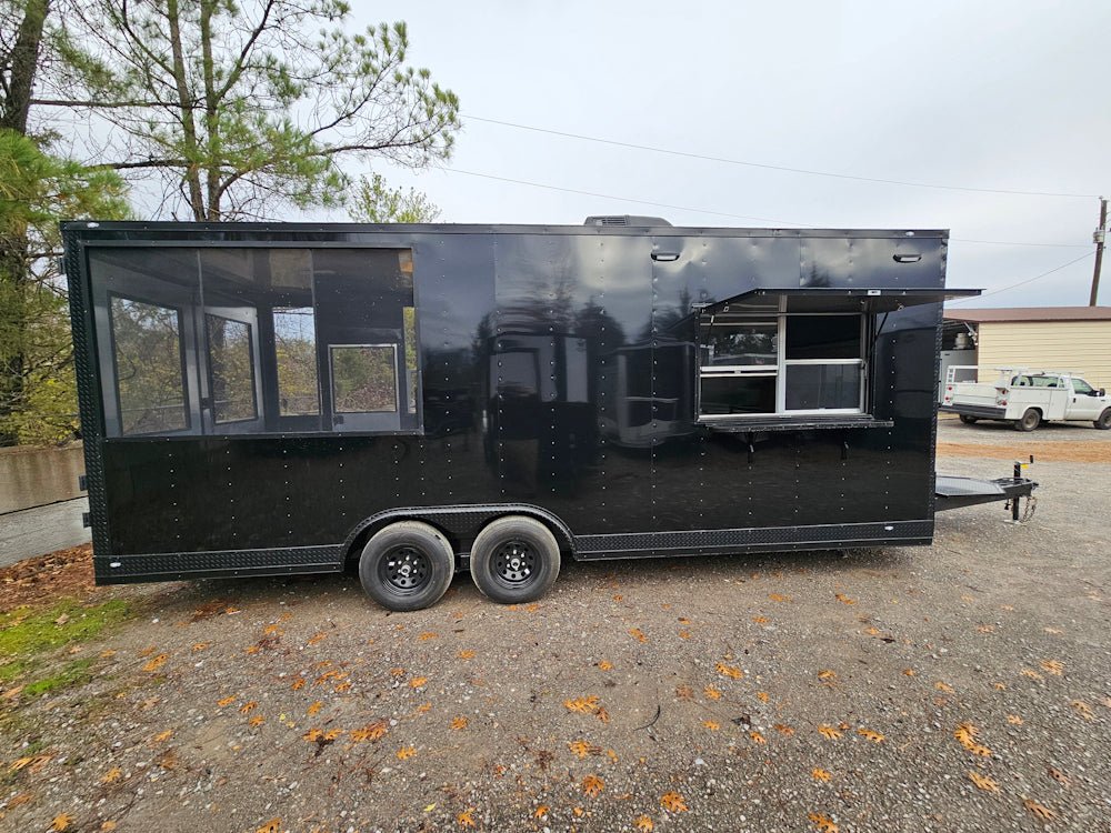 522-8.5-x-22-black-elite-concession-trailer-with-blackout-trim-and-screens-38.jpg 8.5' X 22' Black Elite Concession Trailer With Blackout Trim and Screens