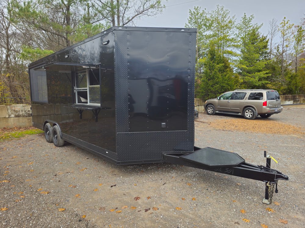522-8.5-x-22-black-elite-concession-trailer-with-blackout-trim-and-screens-39.jpg 8.5' X 22' Black Elite Concession Trailer With Blackout Trim and Screens