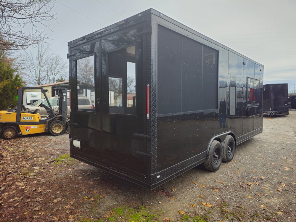 522-8.5-x-22-black-elite-concession-trailer-with-blackout-trim-and-screens-7.jpg 8.5' X 22' Black Elite Concession Trailer With Blackout Trim and Screens